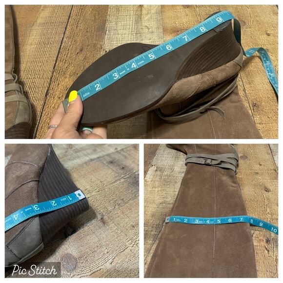 Emu Australia women's 10 wedge heeled tall leather boots - Picture 6 of 16